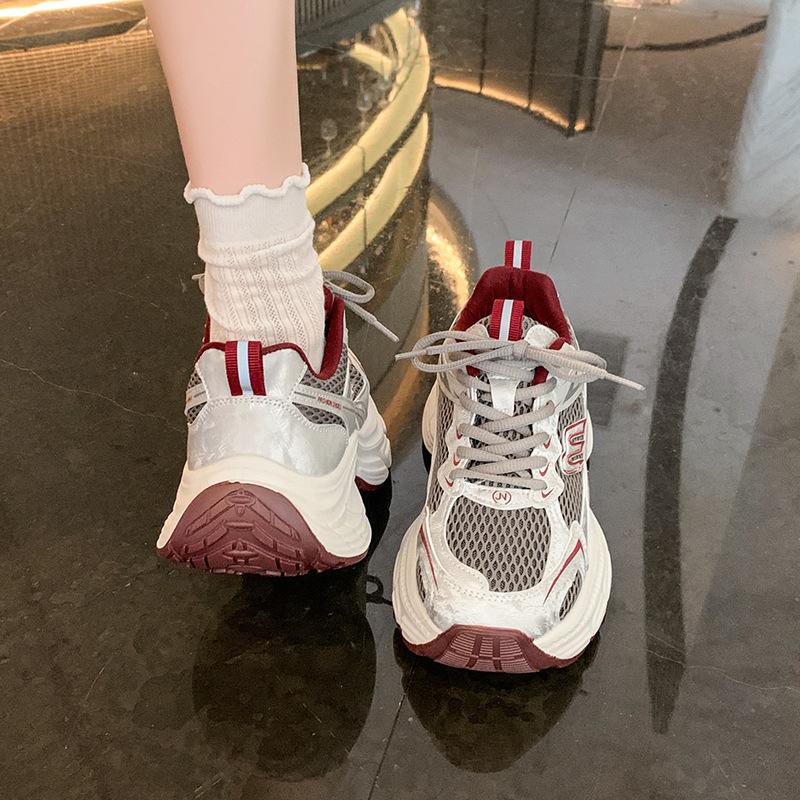 Thick-soled dad shoes women's 2025 autumn new women's shoes are popular, soft soles are not tired, versatile and lightweight soft-soled sports shoes