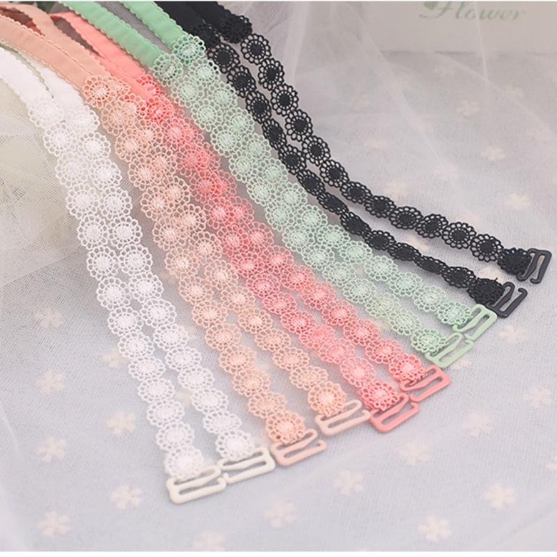 Buy 1 Pair Lady Lace Floral Bra Straps Crochet Adjustable Detachable