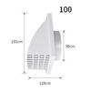ABS Exterior Wall Ventilation Grille with Valve for Range Hood Duct Air Outlet Weatherproof Material 100mm 125mm 150mm