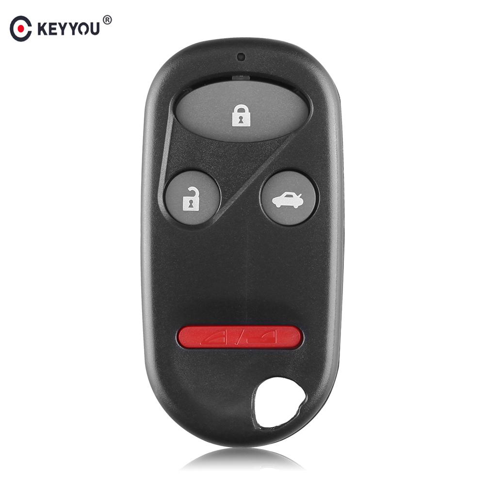 Remote Key Blank Shell Case Pad Cover For Honda Replacement 4 Buttons 3