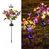 Outdoor Solar Simulation Colorful Butterfly Sunflower LED Lawn Lamp Landscape Garden Sunmer Lights for Camping Wedding Decor