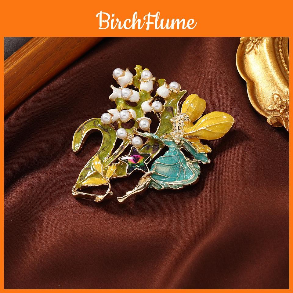Fairy Pin Brooch With Pearl And Alloy For Women And Men Decorative Accessory Gift