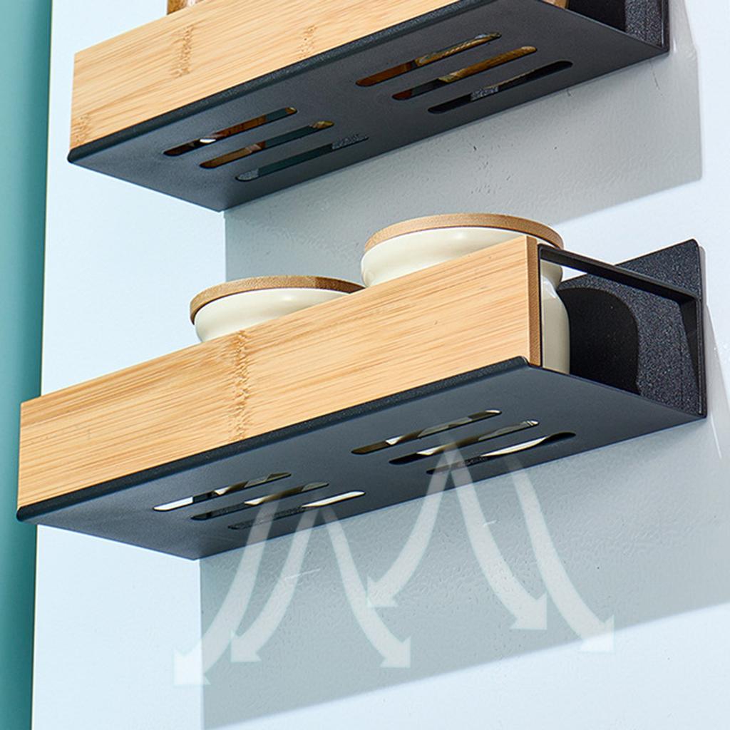 Magnetic Wall Mount Shelf for Kitchen Fridge Side No Drilling Storage Rack with Multipurpose Function