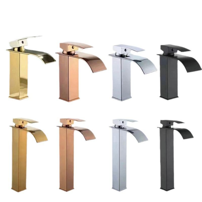 Waterfall Bathroom Faucet: Countertop Basin with Silent Water Outlet