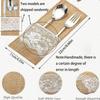 Christmas Festival Burlap Lace Cutlery Sleeves Set: Decorative Tableware for Parties & Weddings