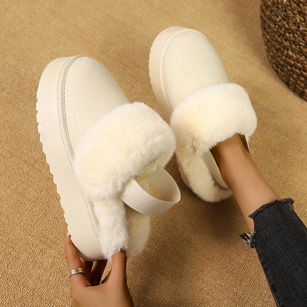 2025 Winter Snow Boots Women's Two Wear Semi-support Women's Thick-soled Women's Fleece Warmth and Wear Plush Elastic Bands