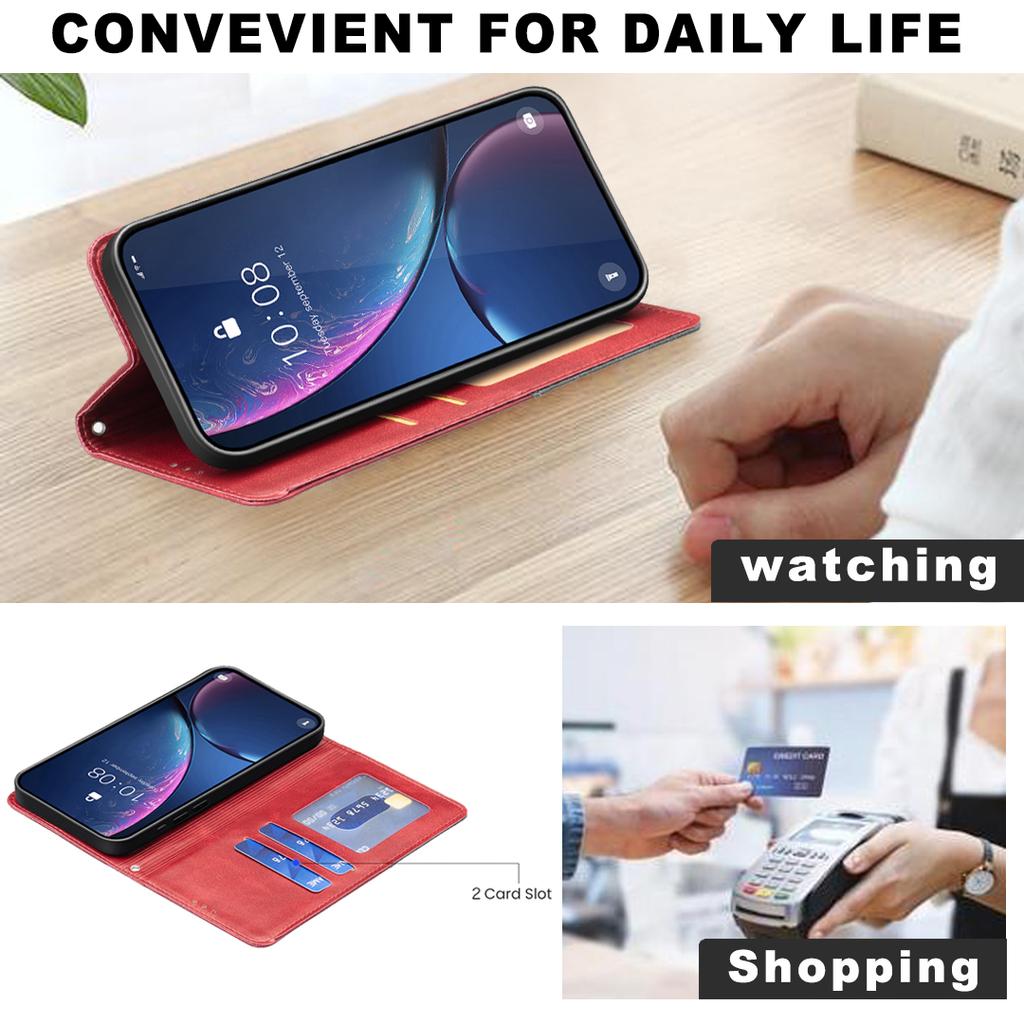 For Xiaomi Redmi 15 5G (Global) (169mm) Case Card Slots Geometry Imprint Leather Phone Cover