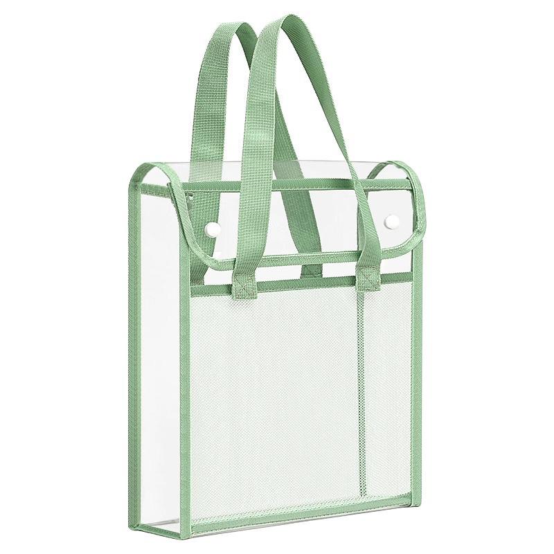 High-Capacity PVC Waterproof Tote Bag for Students and Exams