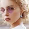 Acrylic Chubby Big Eyes Owl Earrings Cute Bird Drop Dangle Trendy Jewelry Gifts Accessories For Women Girls Kids