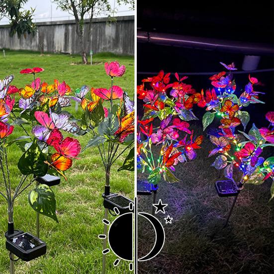 Outdoor Solar Garden Light Decorative Butterflies Lights LED Solar Powered Waterproof Stake Light