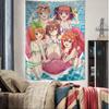The Anime Quintessential Quintuplets Colorful Tapestry Wall Hanging Hippie Flower Wall Carpets Dorm Decor Japanese Tapestry