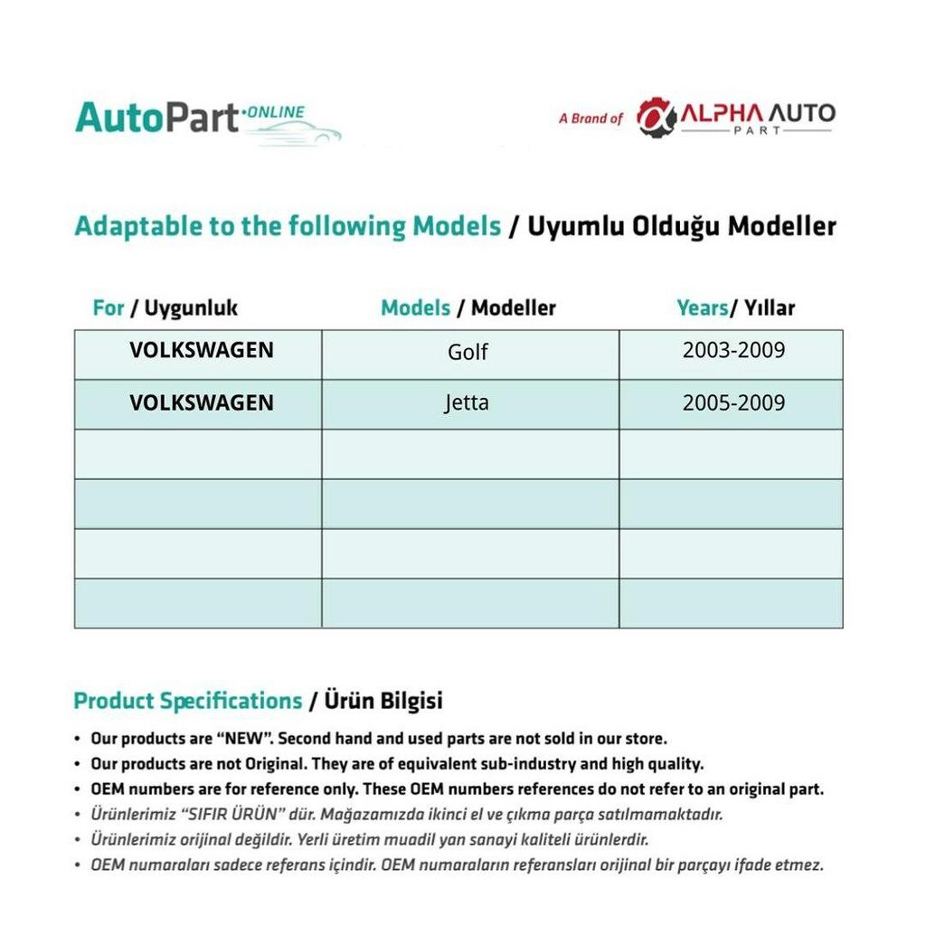 Sada pro opravu zadního levého okna pro Volkswagen Golf 5, Jetta