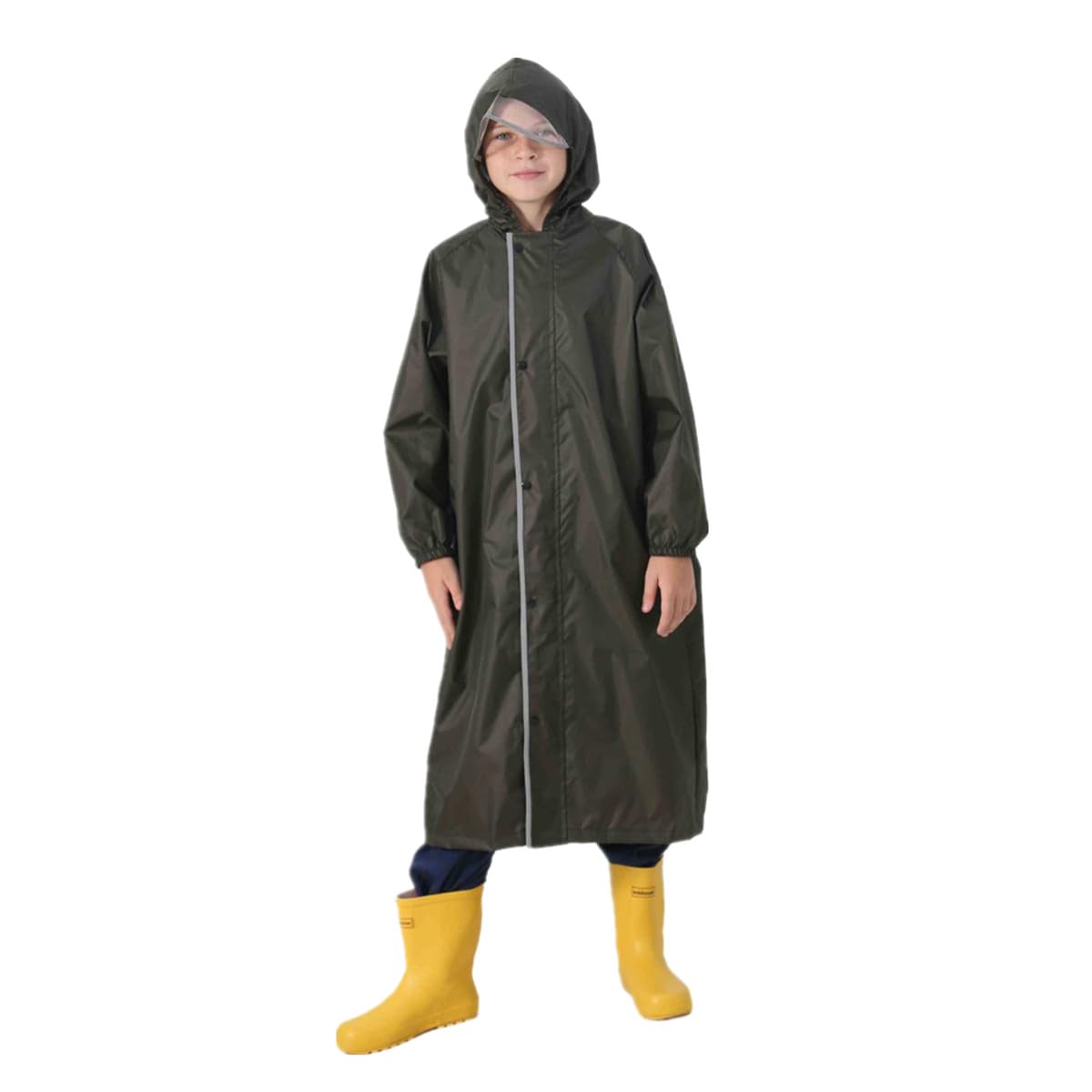 

Плащ для школы для мальчиков и дождевик для дождя Дождевик для быстрой ночной сумки для хранения Дождь Дождливая Тяжелая Поездка на работу до Оливкового размера 3XL