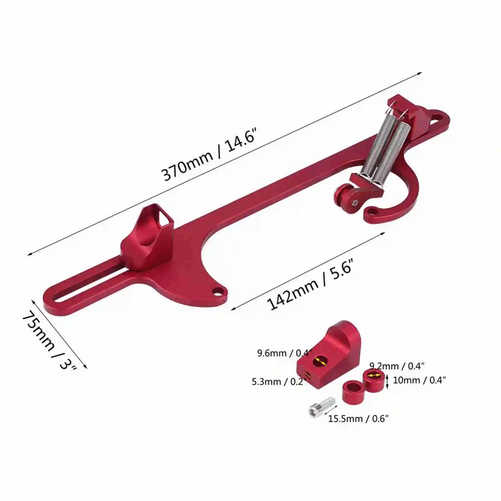 Billet Aluminum Throttle Cable Carburetor Bracket for Holley 4150 & 4160 Series Carburetor Red