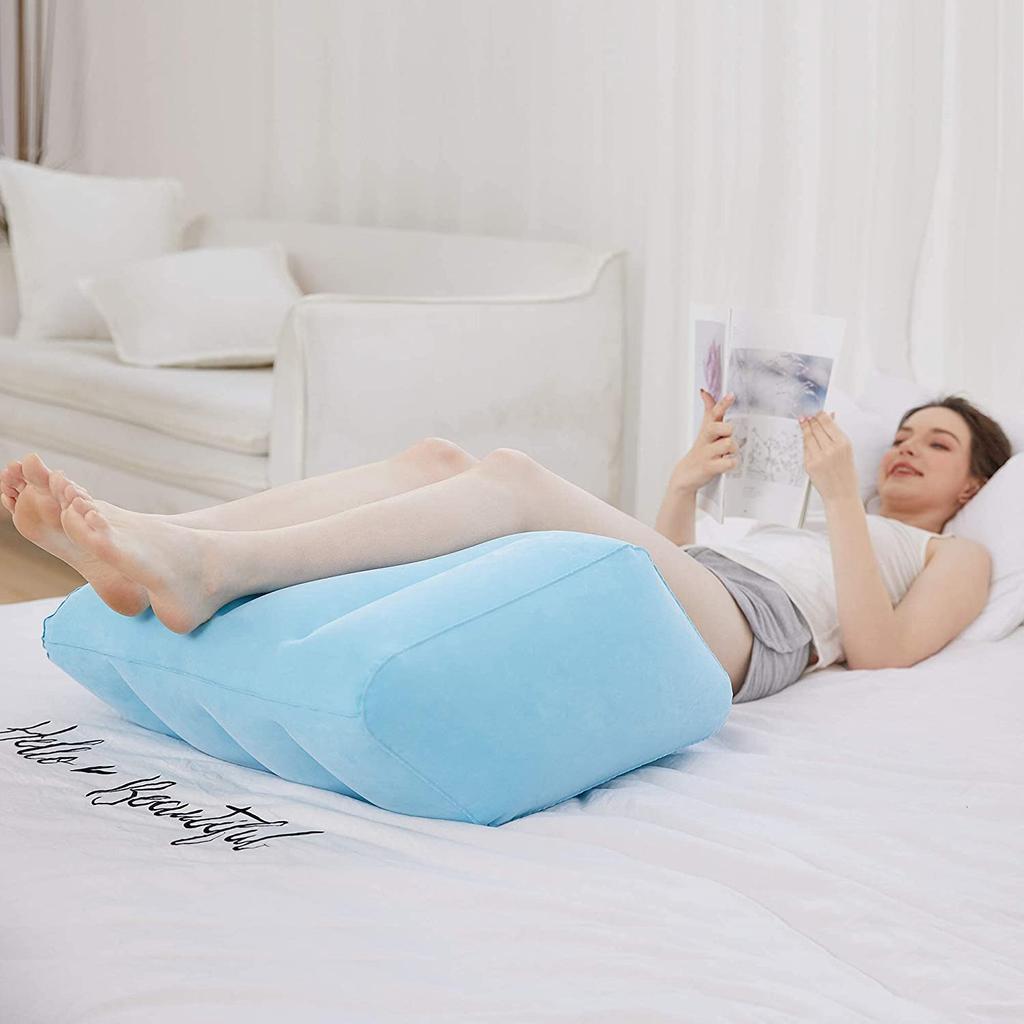 Hot Sale Leg Elevation Inflatable Foot Rest Pillow Pvc Under Inflatable Leg Pillow for Sleeping