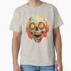 Funny And Colorful Skull Print Classic Tshirt Made In Usaaus Tshirt S2xl