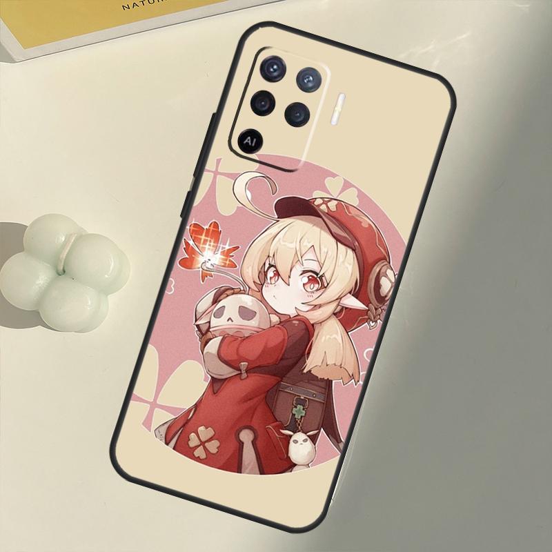 Qiqi Klee Genshin Impact Hülle für OPPO A15 A74 A54 A94 A52 A72 A31 A53 A53S A5 A9 2020 A3S A5S A83 A91 A93 Abdeckung