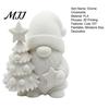 Handmade Xmas Gift Souvenirs 3D Printed Christmas Gnome Figurine, DIY Paintable Mini Hugging Small Figurines for Desktop Star & Tree, Winter