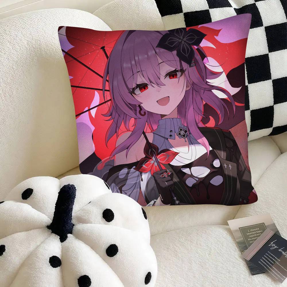Evernight Niedliches Mädchen Honkai Star Rail Kissenbezug Quadratisches Kissen Schlafzimmer Sofa Freizeit Komfort Kissen Auto Heimdekoration