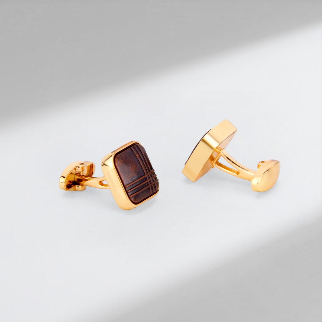 2Pcs/set Luxury Fashion Men's cufflink set - French cuffline with Zircon cufflinks