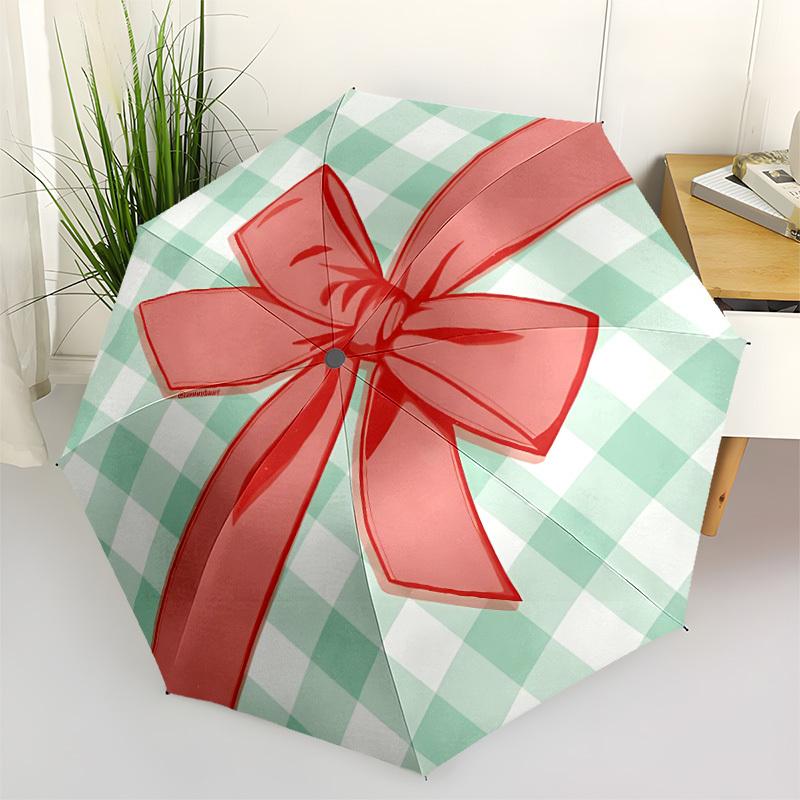 1pc Gift Wrap Automatic Folding Umbrella & Self-Folding Canopy - Heavy-Duty 8-Rib Iron Frameyy251231049