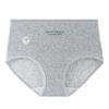 Women's Large Size Spring and Autumn Natural Color Cotton 10A Antibacterial Crotch High Waist Triangle Briefs