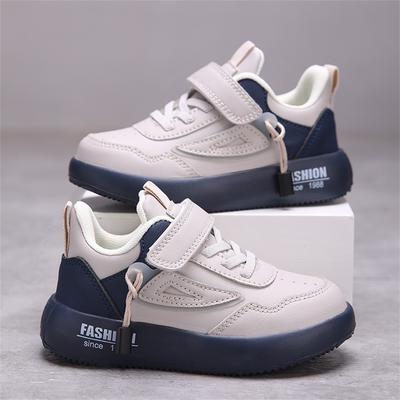 Scarpe da ginnastica da tennis per bambini Primavera/Autunno Nuove scarpe sportive per ragazzi e ragazze Scarpe da tavola casual Scarpe in pelle con suola morbida per bambini Scarpe bianche piccole