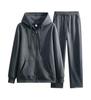 Autumn/Winter Women's Casual Solid Color Hoodie & Wide Leg Pants Set