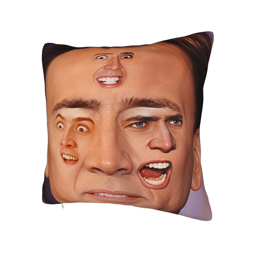 Cozy N-Nicolas Cage Pillow Case Design Pillow Cover For Sofa Couch Bed Living Room Novelty Pillowcases