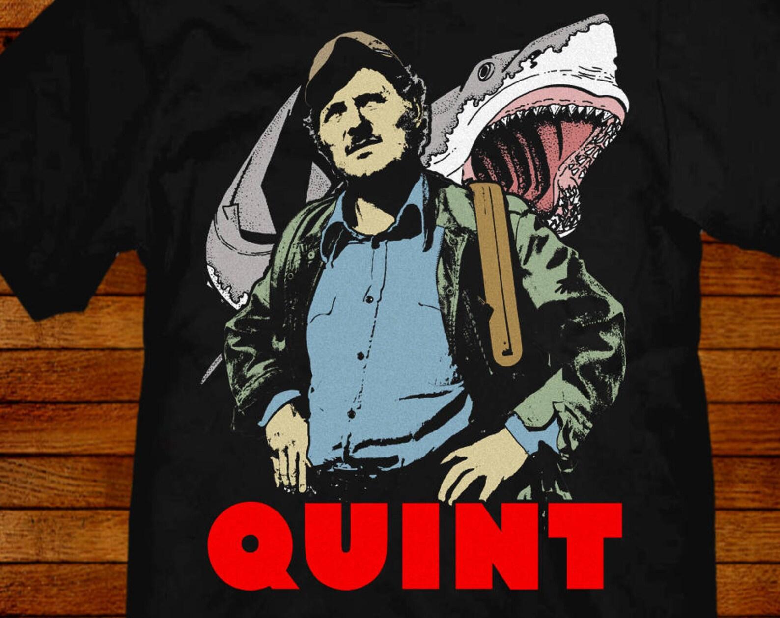 Jaws Movie T shirt: Quint Character Art S