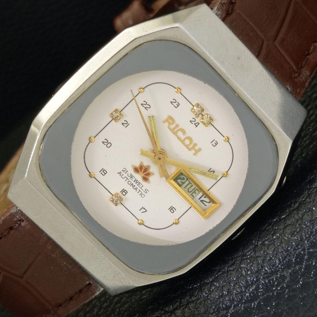 

ВИНТАЖНЫЕ АВТОМАТИЧЕСКИЕ ЧАСЫ RICOH R31 ЯПОНИЯ МУЖСКИЕ ЦИФЕРБЛАТ БЕЛОГО ЦВЕТА a500605-5 R153-a500605