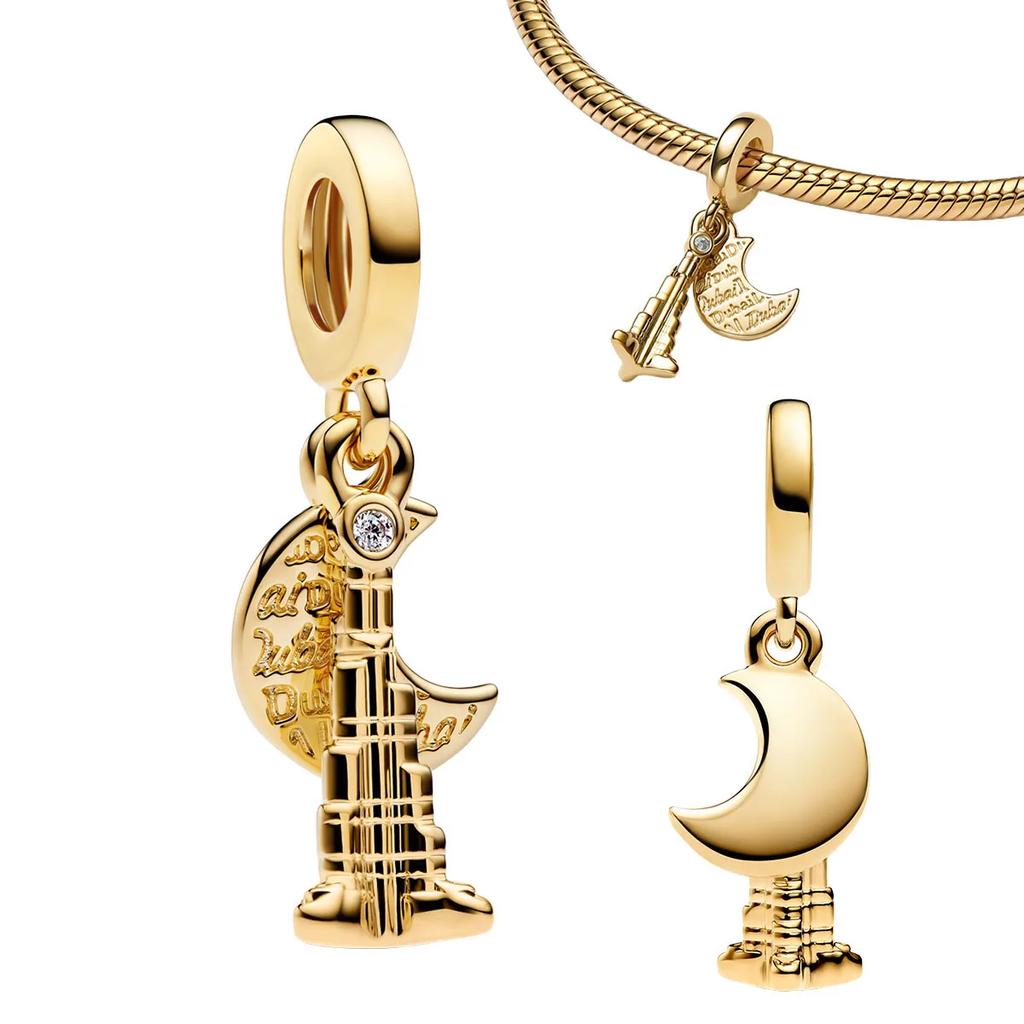 Original Copper Star & Moon Charms Earrings Ring Beads Pendant Fit Bracelet Necklace Diy Fine Jewelry Gift