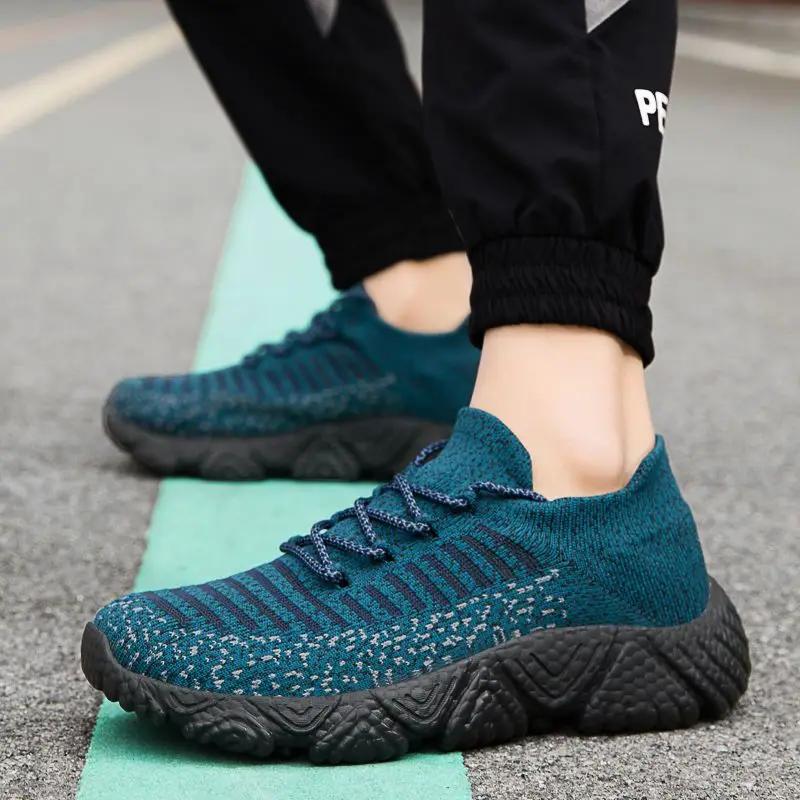 Knit Sports Shoes for Men Outdoor Spring and Autumn Simple Shoe In Promotion All Brands Walking Designer Gym Man Casual Sneaker