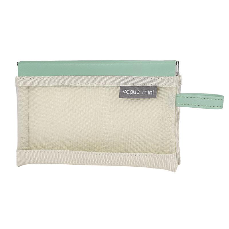 Pu Mesh Self-Closing Bag Internal Three Layer Lipstick Makeup Storage Bag Woman Key Jewelry Digital Organizer Portable Pouch