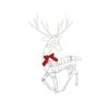 Christmas Reindeer Decoration Outdoor Light Up Deer Family with Warm Light 2D Standing Deer for Holiday Yard Garden Lawn Decor