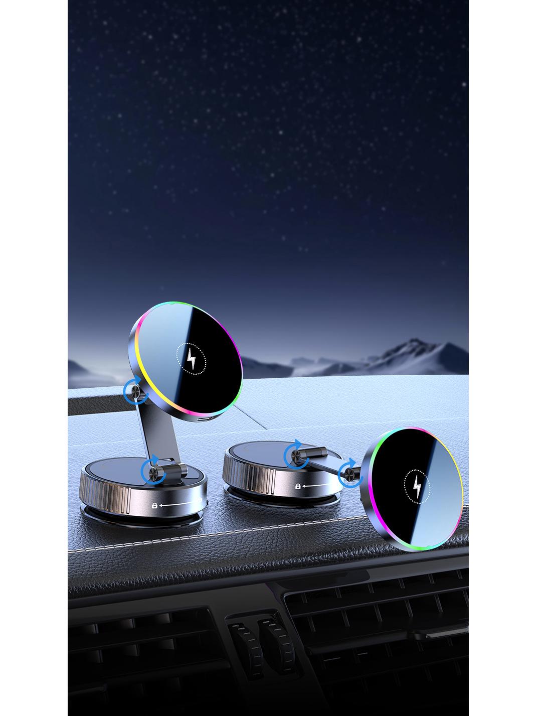 K5 Magnetic Car Phone Mount and 15W Wireless Charger with N52 Magnet