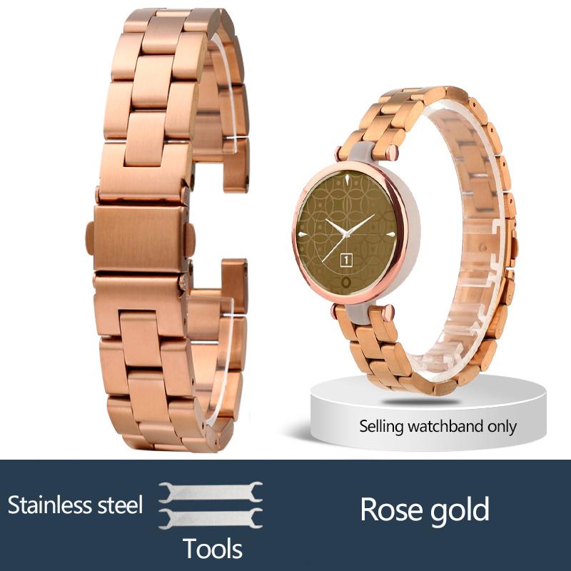 Genuine Leather Sports Watchband Straps Women's Bracelet Silicone Stainless Steel Belt For Garmin Lily Smart Watch Accessories