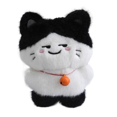 Creative Bell Cat Plush Toy Keychain Stuffed Kawaii Cat Doll Pendant Comfort Animals Cat Plush Pendant Home Decor