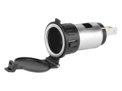 EURO 12V Einbausteckdose mit Abdeckung