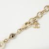 CHANEL A19 C CC Logos Round Plate, Faux Pearl, Long Necklace Light goldUsed