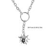 Fashionable Sturdy Alloy Necklace Love Heart and Thorns Elegant Designs Jewelry Accessory for Unique Look Casual Wear