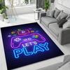 Tapete Grande para Jogos Quarto de Meninos Man Cave Tapete 3D de Jogo Design de Controle Tapete de Piso para Engatinhar Crianças Decoração de Quarto de Casa Tapetes
