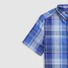 Polo Ralph Lauren Shirt Ss24 Plaid Print Bear Embroidery Single-Breasted Short Sleeve Kids Tops Blue CWPOWOVY6820476-400