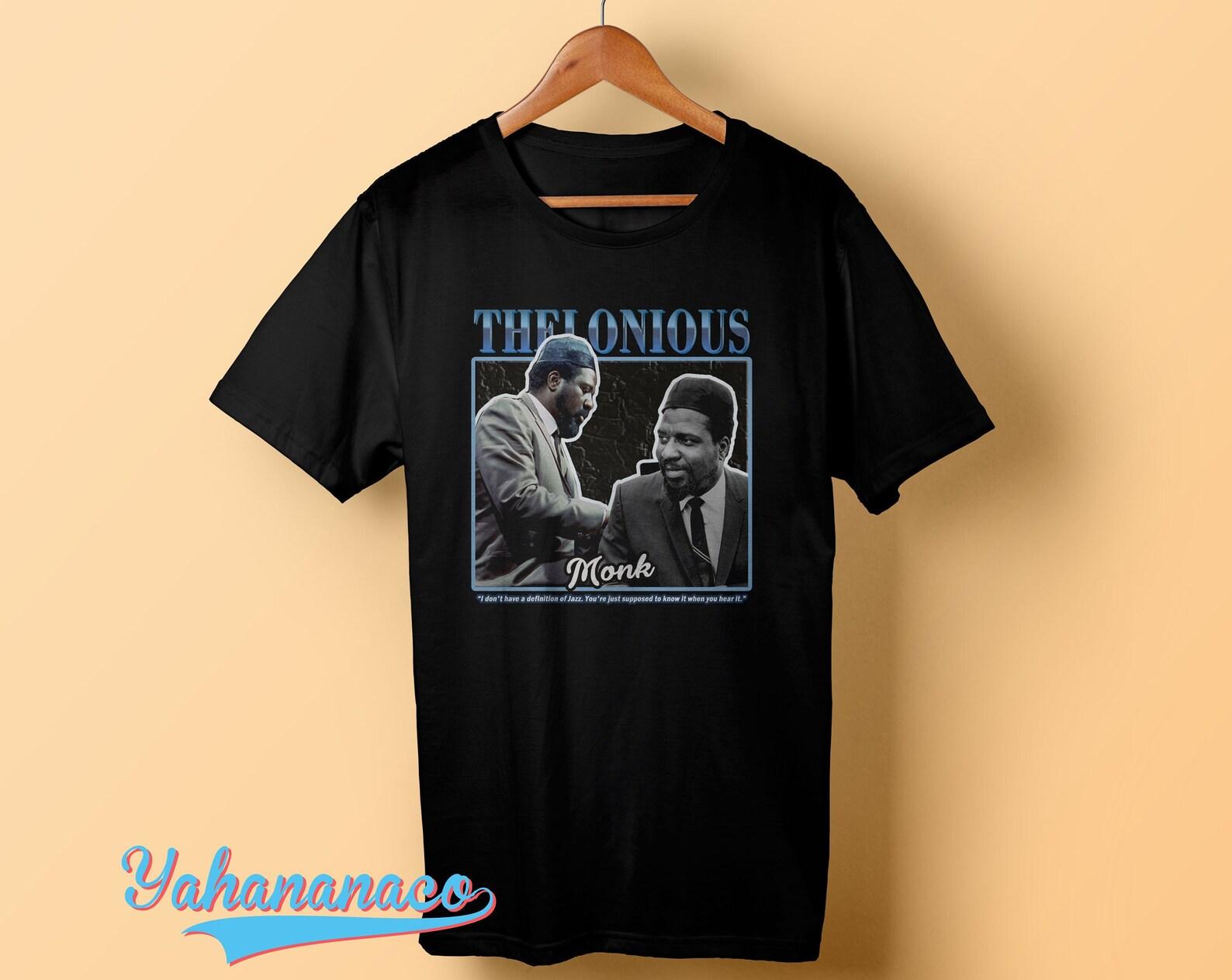 Thelonious Monk Shirt Jazz shirt Miles Davis new years Gift cool gifts Unisex Vintage shirt monk shirt XL