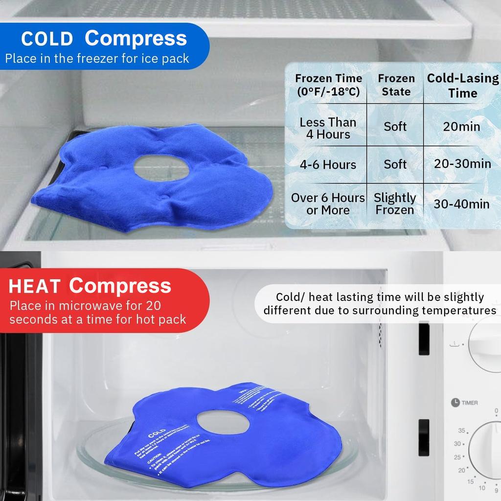 Knee Ice Pack for Injurie Gel Reusable Hot Cold Compress Compression Wraps for Sprains Swelling Cooling Knee Brace for Women Men