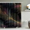 Luxury Bathroom Shower Curtain With Colorful Feather Print Decor Waterproof Fabric For Bathrooms
