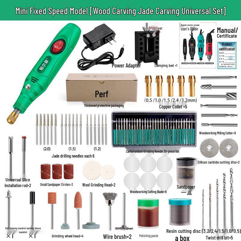 Mini-Hand-Elektroschleifer für Holzschnitzerei, Jade-Politur & Gravur