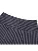 Kirsh Striped Button Point Pleated Skirt [Navy]