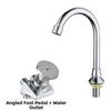 Brass Construction Foot Pedal Valve Single Cold Tap Pedal Bathroom Faucet  Bathroom Basin