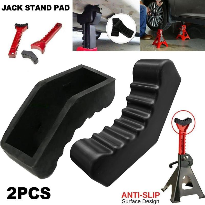 2pcs Car Slotted Lift Jack Stand Rubber Pad Rail Grip 6ton Frame Protection Pad for Auto Lifting & Pro Repair Shop